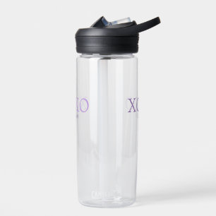 Xoxo valentine's day add name purple pastel minima water bottle