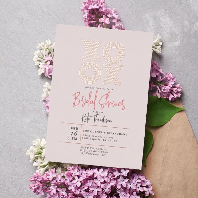 XOXO Valentine's Day Bridal Shower Rose Gold  (Creator Uploaded)