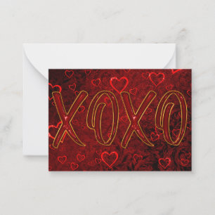 XOXO Valentine's Day Note Card
