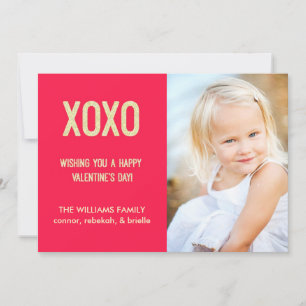XOXO Valentine's Day Photo Card