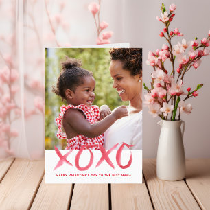 XOXO Valentine's Day Photo Card for Mum