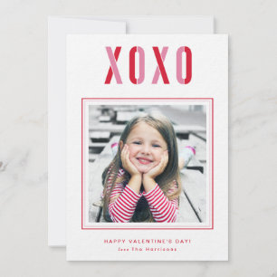 XOXO Valentine's Day Photo Card Personalised