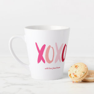"XOXO" Valentines Day Photo Latte Mug