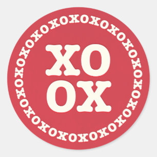 XOXO Valentine's Day Sticker   Red