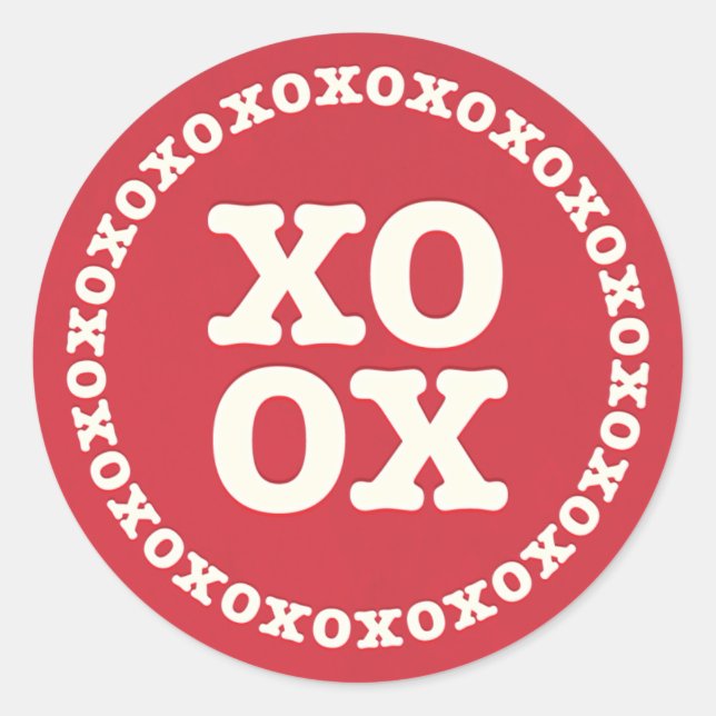 XOXO Valentine's Day Sticker | Red (Front)