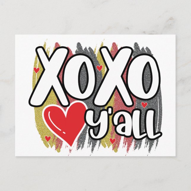 XOXO Valentines Holiday Postcard (Front)