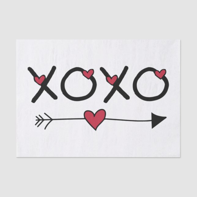 XOXO Valentines Tissue Paper (Front)