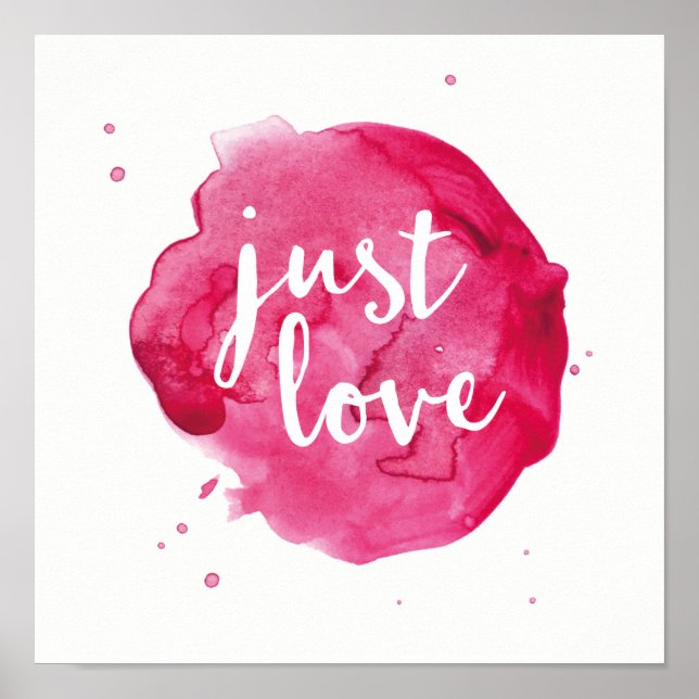 xoxo watercolor typography poster print (Front)