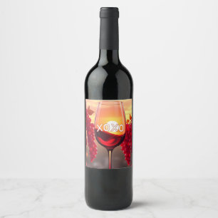 XOXO Wine Design: Celebrate Love and Elegance Label
