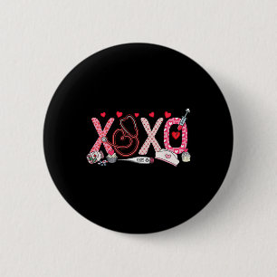 Xoxo Xo Xo Nurse Valentine Men Women Kids 6 Cm Round Badge