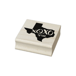 XOXO, Y'all - Texas State Shape Rubber Stamp