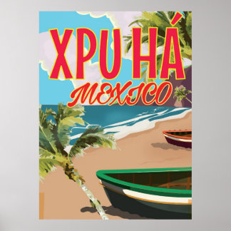 Xpu Há Mexico beach poster
