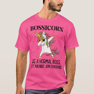 XQDl Bossicorn Like A Normal Boss Unicorn Dabbing  T-Shirt