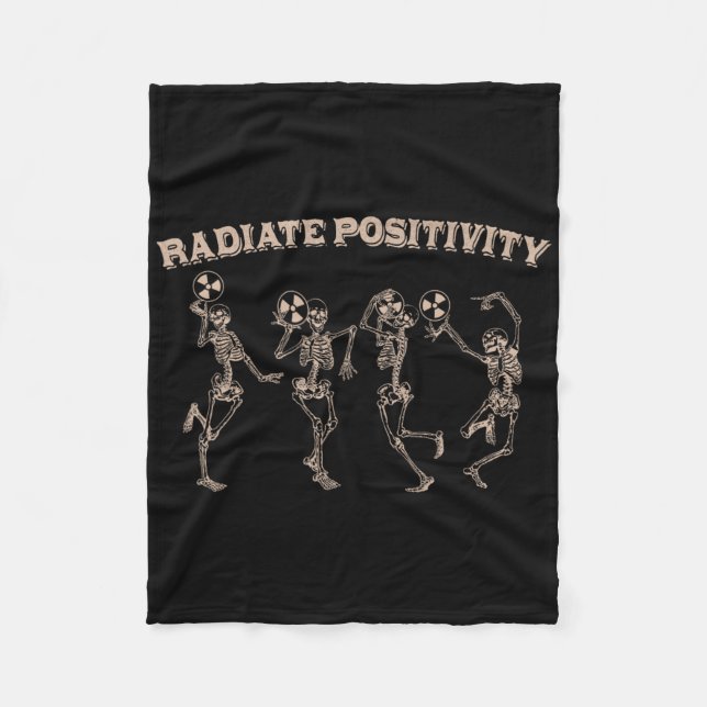Xray Ct Rad Tech Radiology Radiate-positivity Nurs Fleece Blanket (Front)