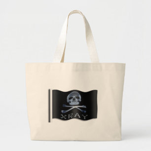 XRAY PIRATE Flag RADIOLOGY JOLLY ROGER Large Tote Bag