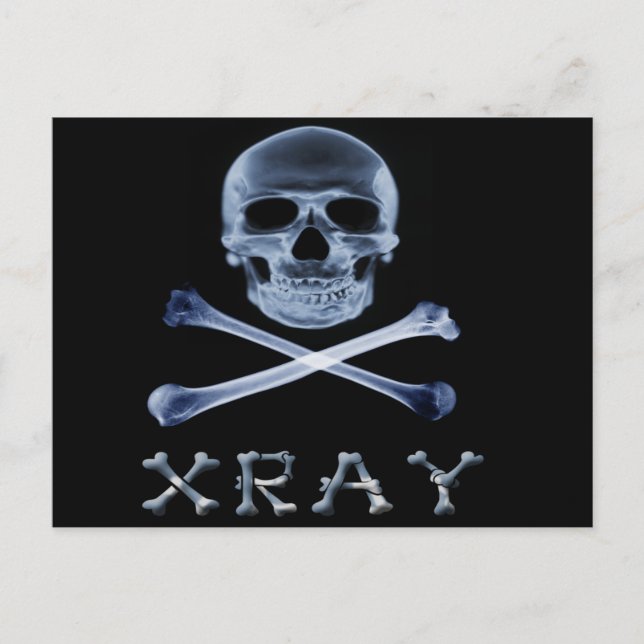 XRAY PIRATE Flag RADIOLOGY JOLLY ROGER Postcard (Front)