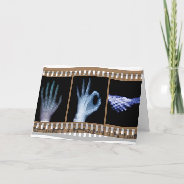 XRAY SIGN LANGUAGE FILM - HAND OK HANDSHAKE CARD (Front)