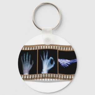 XRAY SIGN LANGUAGE FILM - HAND OK HANDSHAKE KEY RING