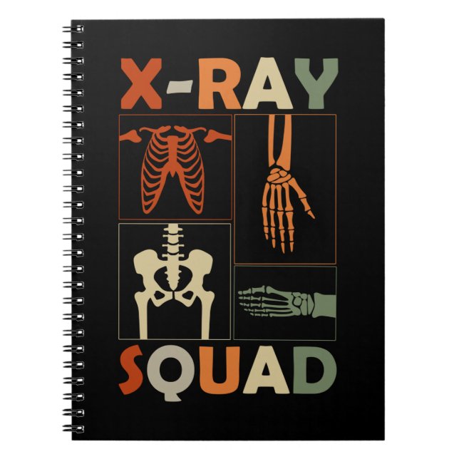Xray Skeleton Bones Radiologist Funny Radiology Notebook (Front)
