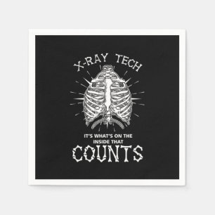 XRay Skeleton Skeletal System Radiologist Rad Tech Napkin