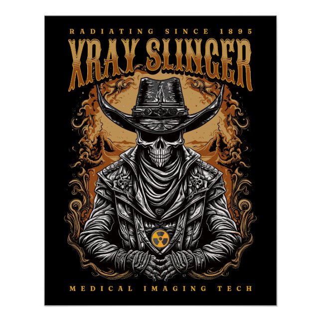 XRay Slinger Skeleton Cowboy Poster (Front)