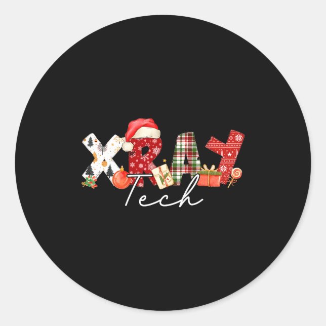 Xray Tech Christmas Bow Rad Tech Radiology Gift Me Classic Round Sticker (Front)