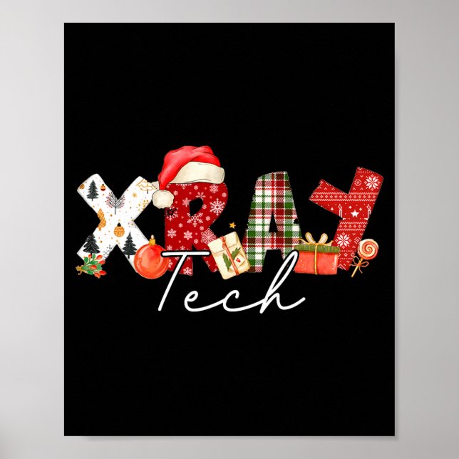 Xray Tech Christmas Bow Rad Tech Radiology Gift Me Poster (Front)