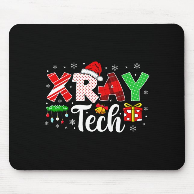 Xray Tech Christmas Bow Rad Tech Radiology Men Wom Mouse Mat (Front)