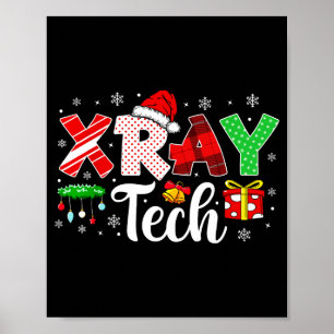 Xray Tech Christmas Bow Rad Tech Radiology Men Wom Poster