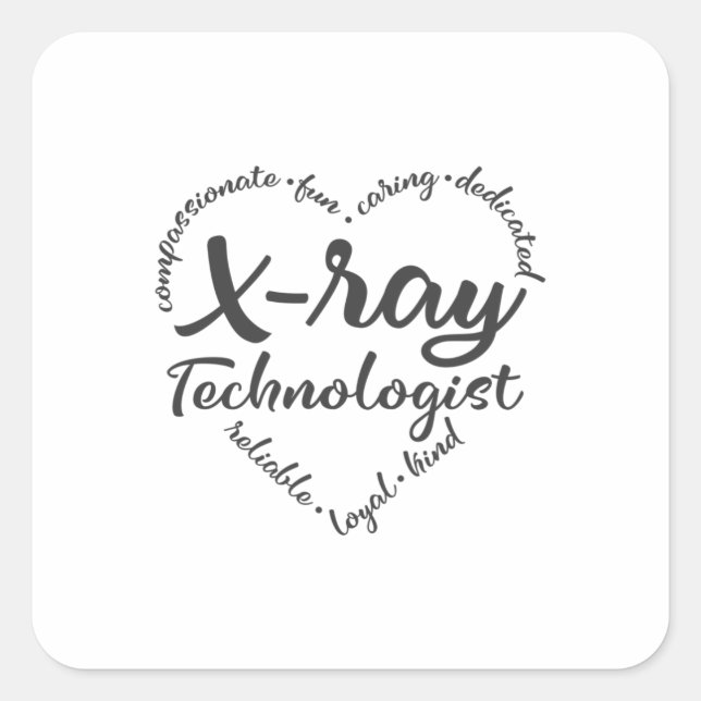 Xray tech, X-ray technologist Square Sticker (Front)