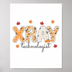 Xray Technologist Fall Rad Tech Thanksgiving Radio Poster