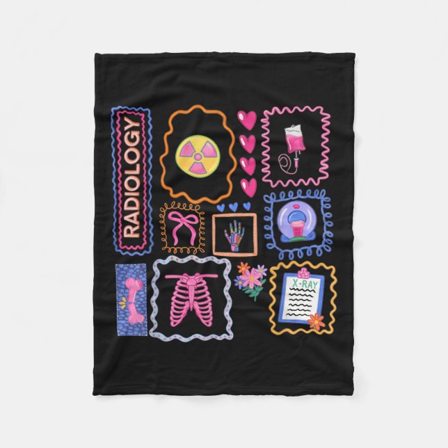 Xray Technologist Xray Tech Radiologic Technologis Fleece Blanket (Front)