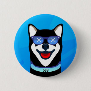 XRdoge Logo Blue 6 Cm Round Badge