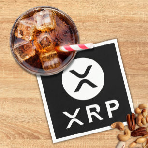 XRP Black Crypto Currency Party Napkin