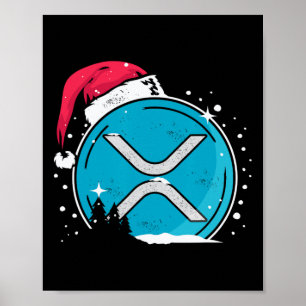 Xrp Christmas Hat Moonshot Ripple Crypto Merch To Poster