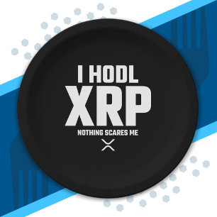 XRP Crypto Cryptocurrency Hodl XRP Funny Quote Paper Plate