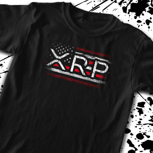 XRP Crypto Currency Cryptocurrency American Flag T-Shirt