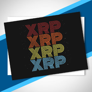 XRP Crypto Retro Vintage Cryptocurrency Meme Postcard