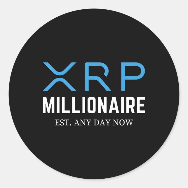 Xrp Cryptocurrency Millionaire Classic Round Sticker (Front)