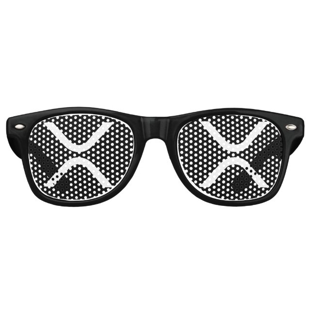 XRP cryptocurrency  Retro Sunglasses (Front)