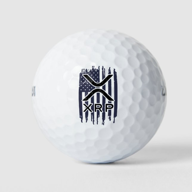 XRP Cryptocurrency USA American Golf Balls (Front)