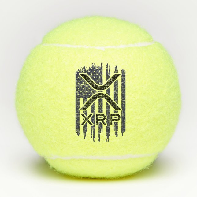 XRP Cryptocurrency USA American Tennis Balls (Front)