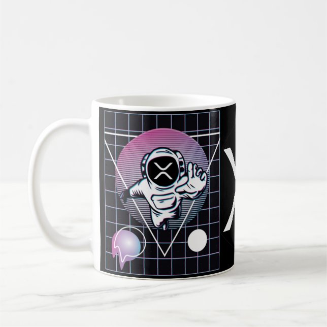 XRP cryptocurrency - XRP Astronaut Coffee Mug (Left)