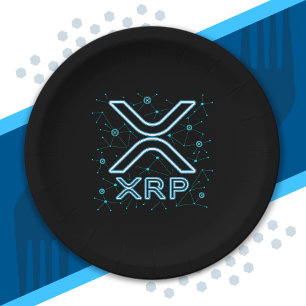 XRP Cryptocurrency XRPL Blockchain Crypto Stars Paper Plate