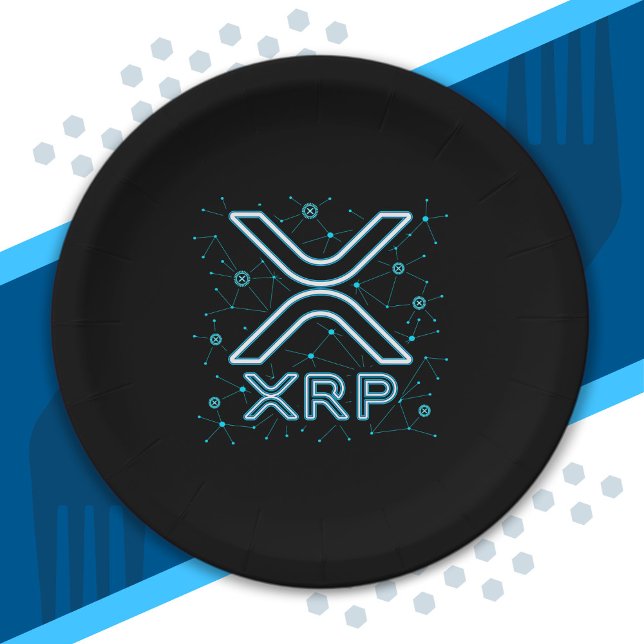 XRP Cryptocurrency XRPL Blockchain Crypto Stars Paper Plate (Creator Uploaded)