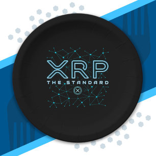 XRP Cryptocurrency - XRPL Blockchain - XRP Crypto Paper Plate