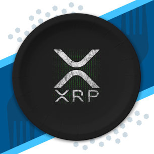 XRP Hodlers - Cryptocurrency - Binary Code - XRP Paper Plate