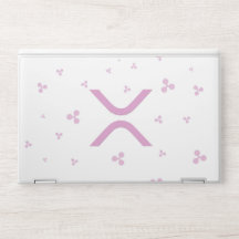 XRP laptop skin white pink