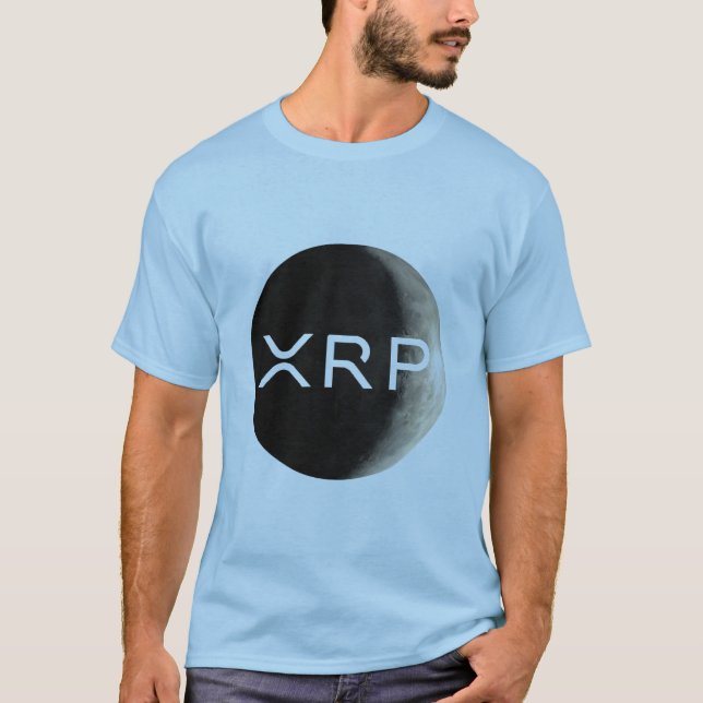 xrp, moon logo, mens T-Shirt (Front)