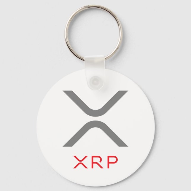 XRP Ripple Grey & Red Logo | Basic Keychain (Front)